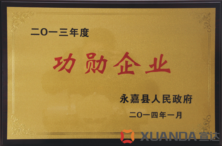 华体官方蝉联永嘉县功勋企业